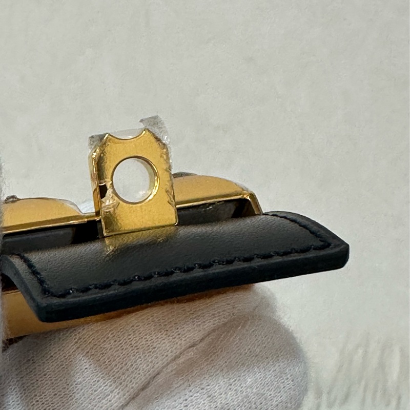 Hermes 黑皮金卯釘 CDC手環-22