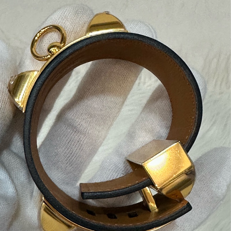 Hermes 黑皮金卯釘 CDC手環-24