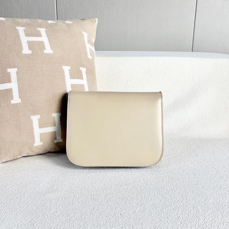 Celine Box豆腐包中號 米白色 金扣 牛皮24*20*6  9新 配件肩帶 塵袋-2