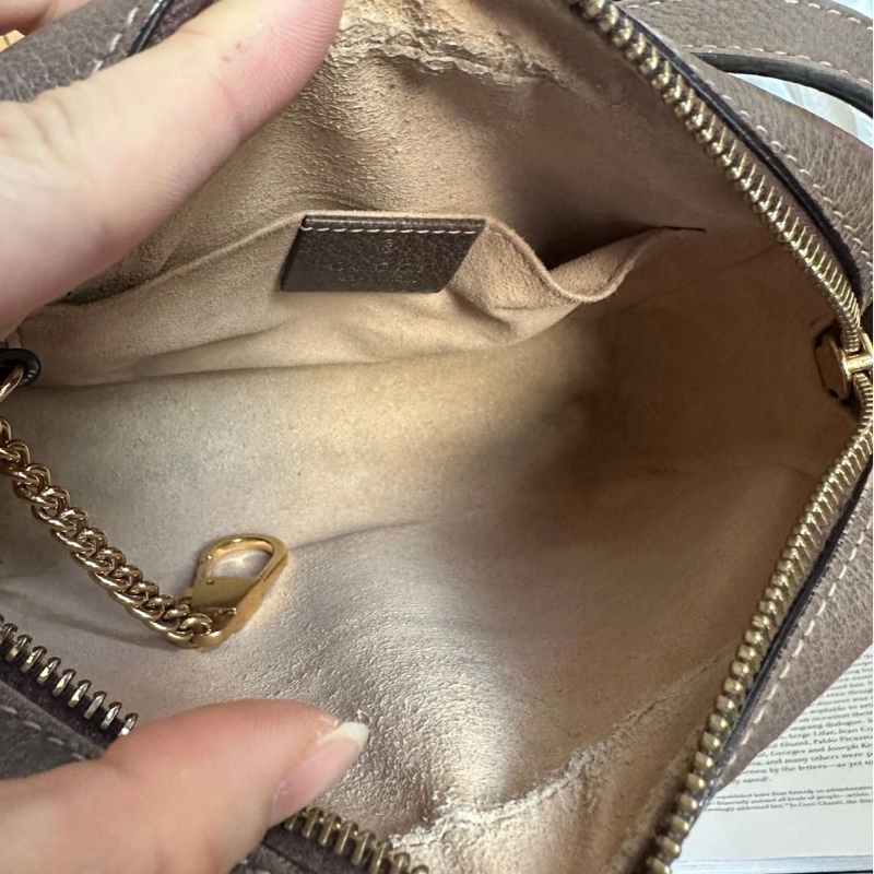 古馳 綠紅綠織帶斜背相機包(烏木色)迷你肩背包 gucci Ophidia GG Supreme-16