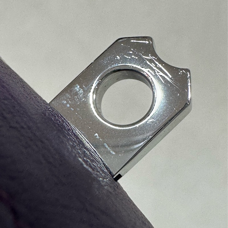 Hermes 紫皮銀釦卯釘手環 CDC-5