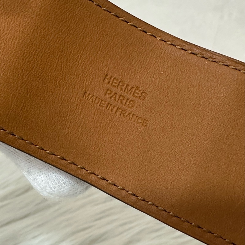 Hermes 紫皮銀釦卯釘手環 CDC-22