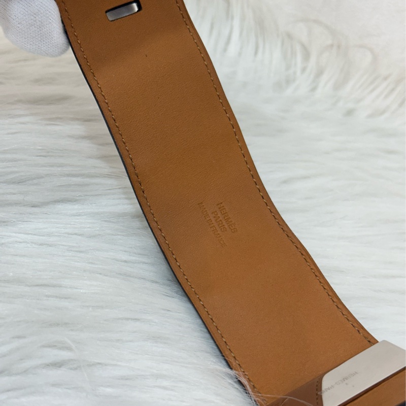 Hermes 紫皮銀釦卯釘手環 CDC-23