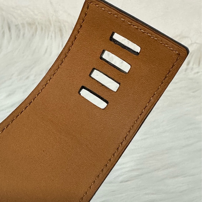 Hermes 紫皮銀釦卯釘手環 CDC-24