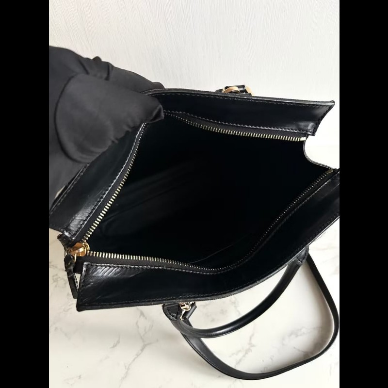 【LA LUNE】絕版中古包 Celine黑色老花托特包 單肩包 側背包 斜背包 二手包 復古包-5