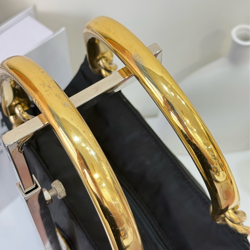 Prada 黑金手柄托特手提包-3