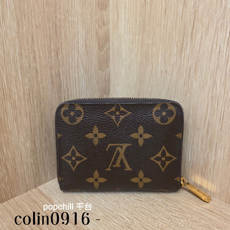[福利品相出清😍] LV老花拉鏈零錢卡包-0