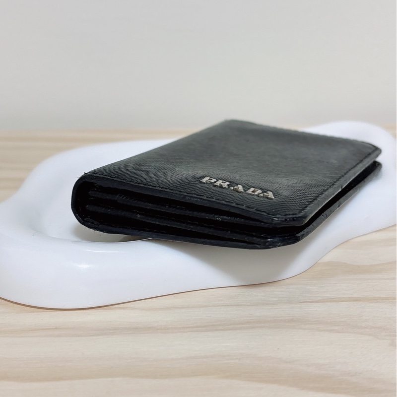PRADA 黑防刮卡包-11