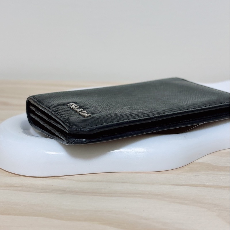 PRADA 黑防刮卡包-12