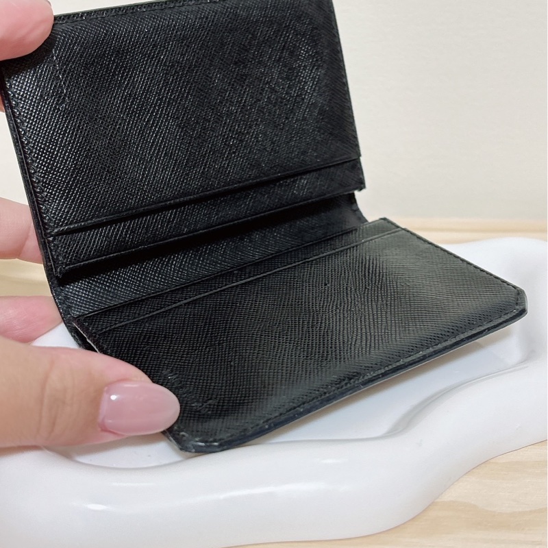 PRADA 黑防刮卡包-21