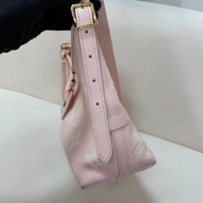 Lv 櫻花粉carryall 全皮壓紋 小號 芯片款 29.5×24cm 9新 配件子袋 塵袋-2