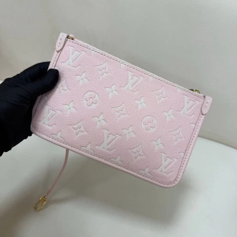 Lv 櫻花粉carryall 全皮壓紋 小號 芯片款 29.5×24cm 9新 配件子袋 塵袋-3