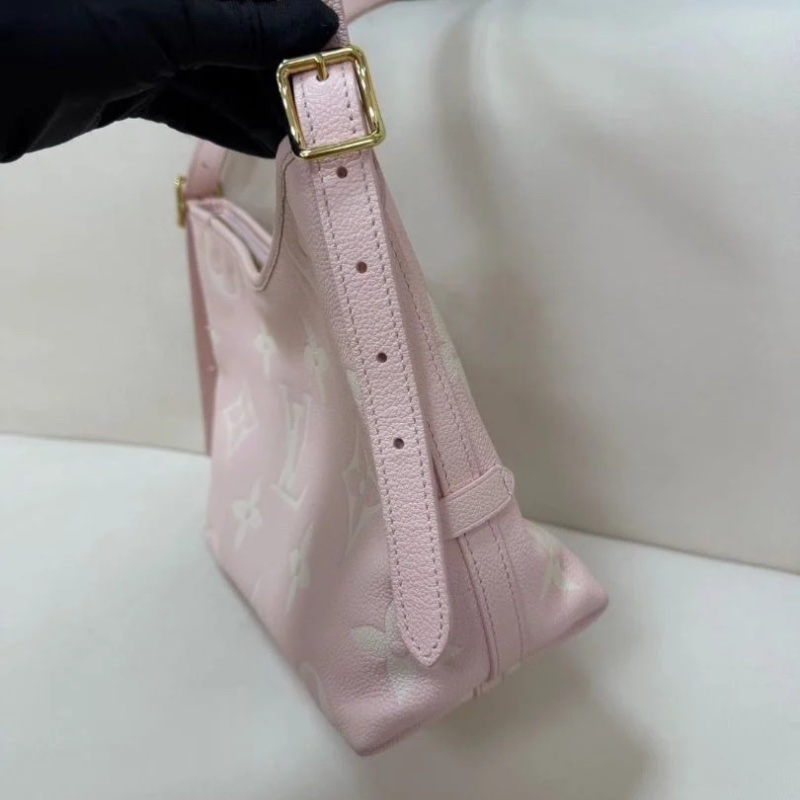 Lv 櫻花粉carryall 全皮壓紋 小號 芯片款 29.5×24cm 9新 配件子袋 塵袋-5