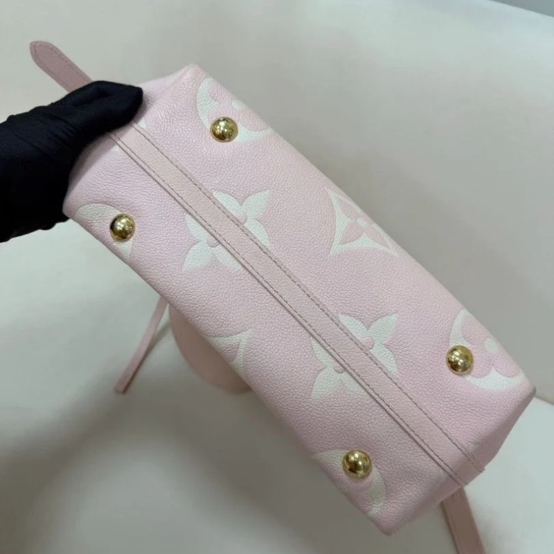 Lv 櫻花粉carryall 全皮壓紋 小號 芯片款 29.5×24cm 9新 配件子袋 塵袋-6