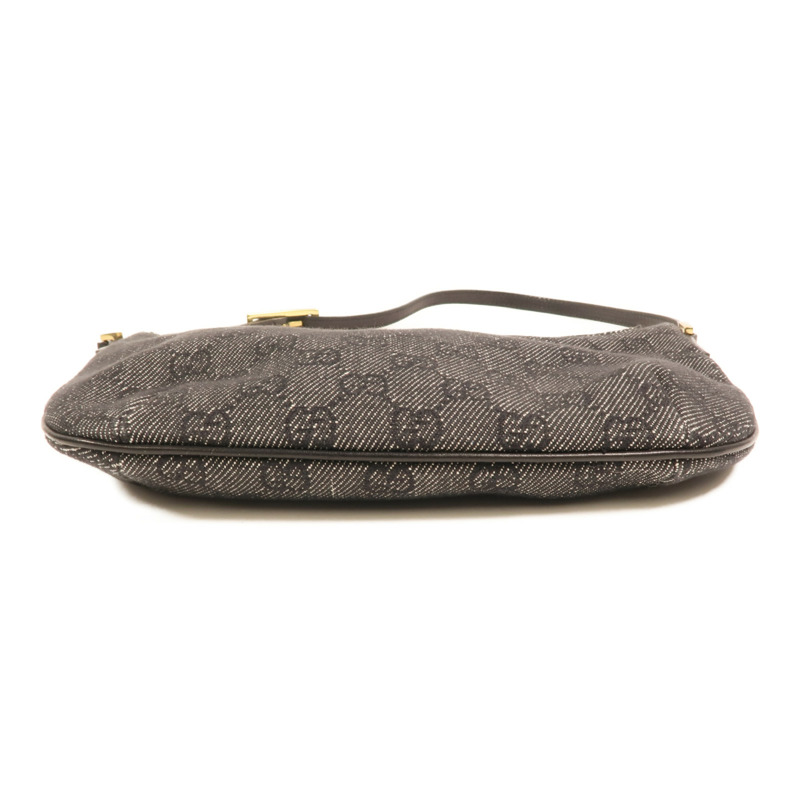 GUCCI 牛仔布Shoulder Bag金扣肩背袋-3