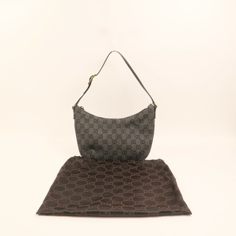 GUCCI 牛仔布Shoulder Bag金扣肩背袋-8