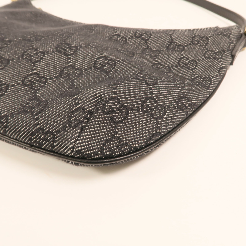 GUCCI 牛仔布Shoulder Bag金扣肩背袋-9