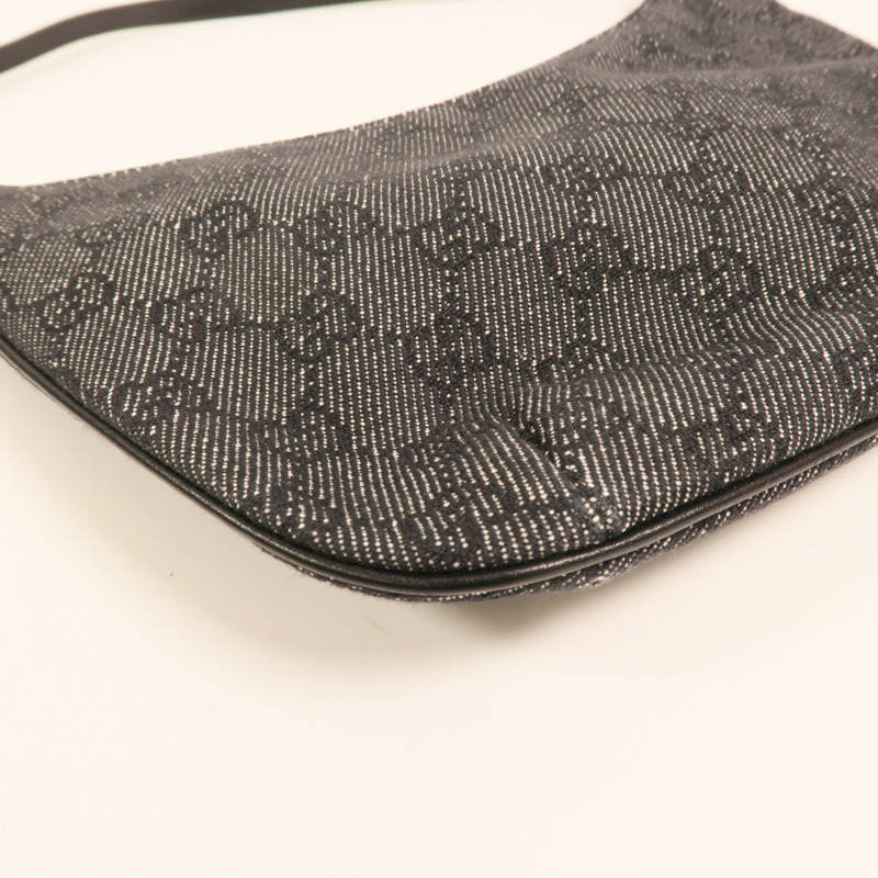 GUCCI 牛仔布Shoulder Bag金扣肩背袋-10