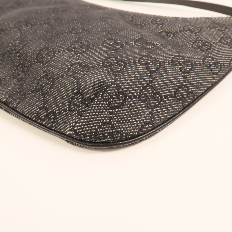GUCCI 牛仔布Shoulder Bag金扣肩背袋-11