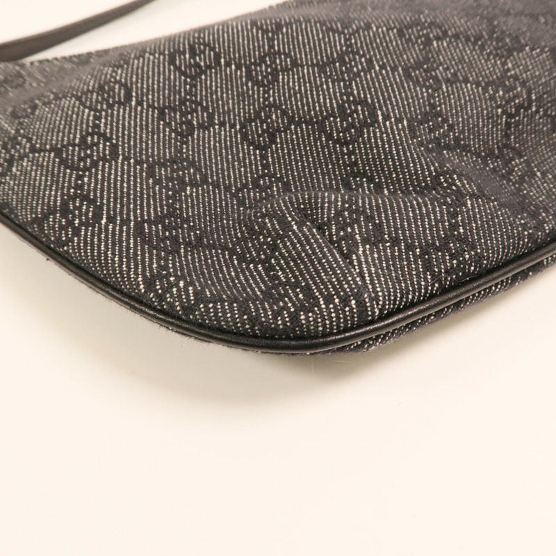 GUCCI 牛仔布Shoulder Bag金扣肩背袋-12