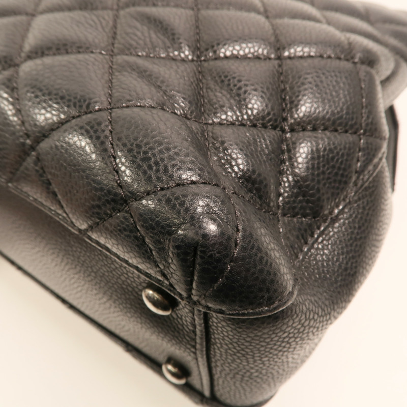 CHANEL 牛皮皮革Chain Shoulder銀扣鏈帶肩背袋-11