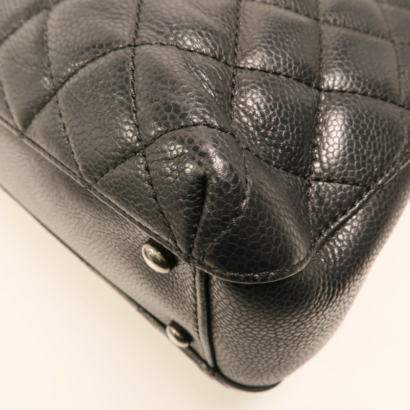 CHANEL 牛皮皮革Chain Shoulder銀扣鏈帶肩背袋-13