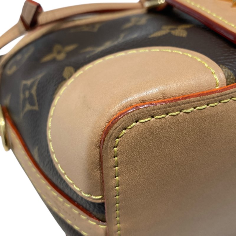 LOUIS VUITTON 路易威登 M57099 NOE PURSE MINI 迷你老花水桶包 帆布 棕色 金釦-7