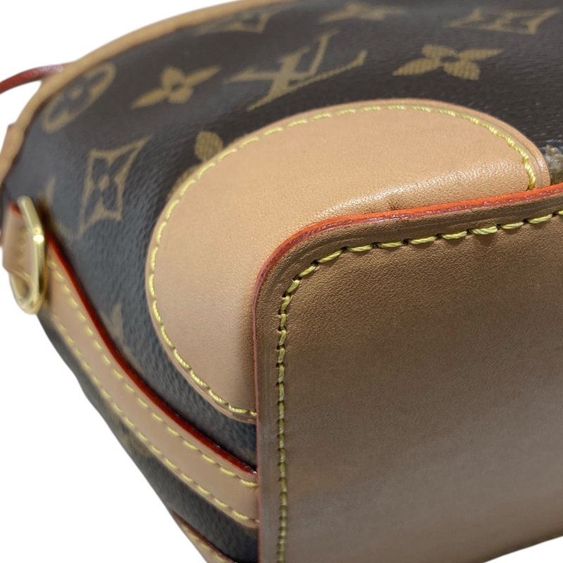 LOUIS VUITTON 路易威登 M57099 NOE PURSE MINI 迷你老花水桶包 帆布 棕色 金釦-9