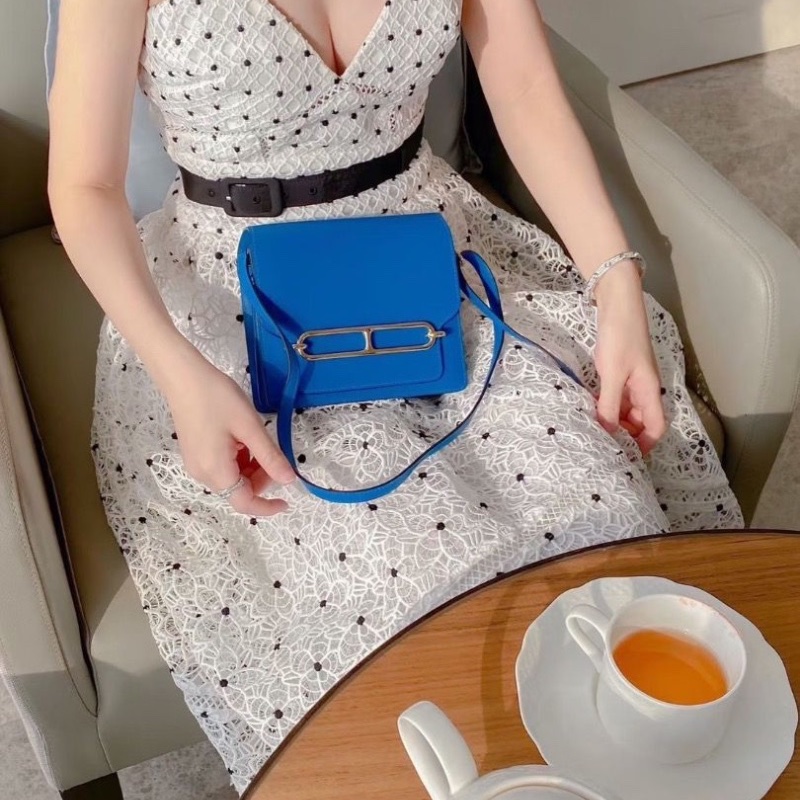 Hermes Roulis豬鼻子19 坦桑尼亞藍 evercolor皮 金扣15.5*17.5*5 9新 配件塵袋-1