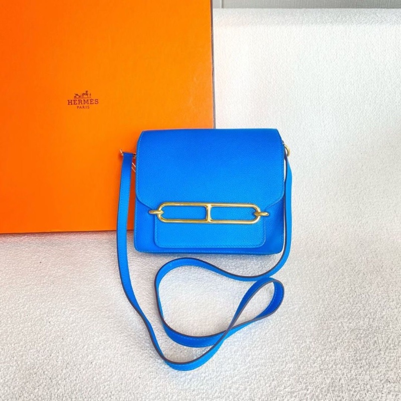 Hermes Roulis豬鼻子19 坦桑尼亞藍 evercolor皮 金扣15.5*17.5*5 9新 配件塵袋-2