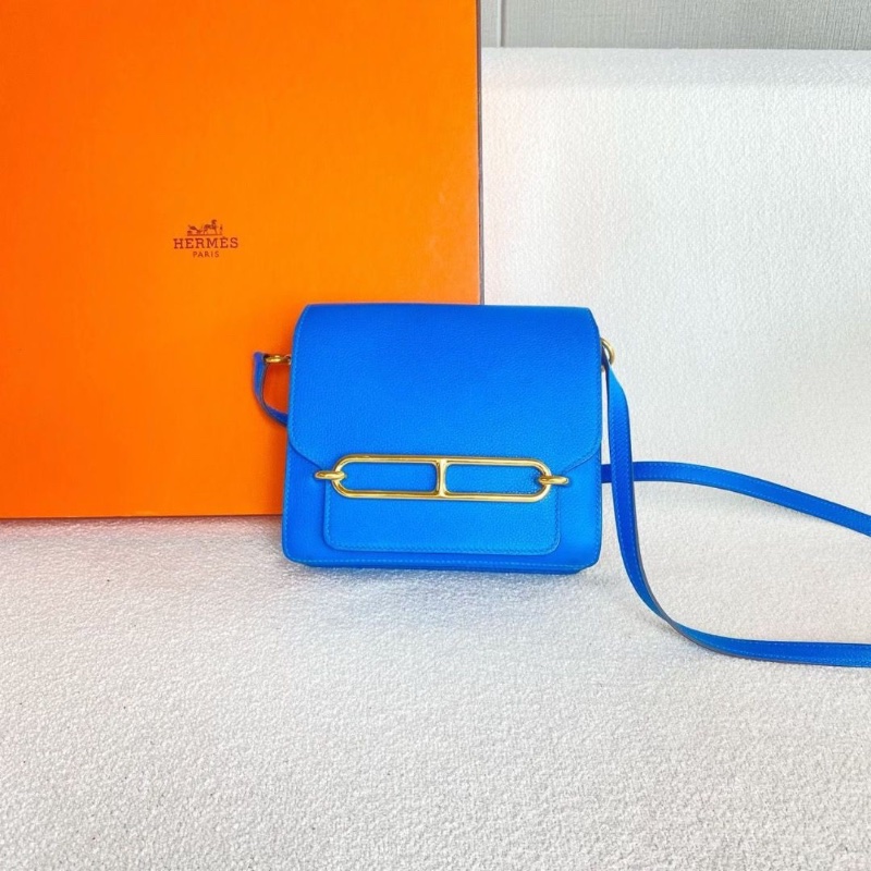 Hermes Roulis豬鼻子19 坦桑尼亞藍 evercolor皮 金扣15.5*17.5*5 9新 配件塵袋-5