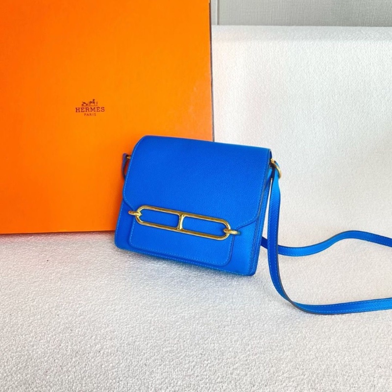 Hermes Roulis豬鼻子19 坦桑尼亞藍 evercolor皮 金扣15.5*17.5*5 9新 配件塵袋-7