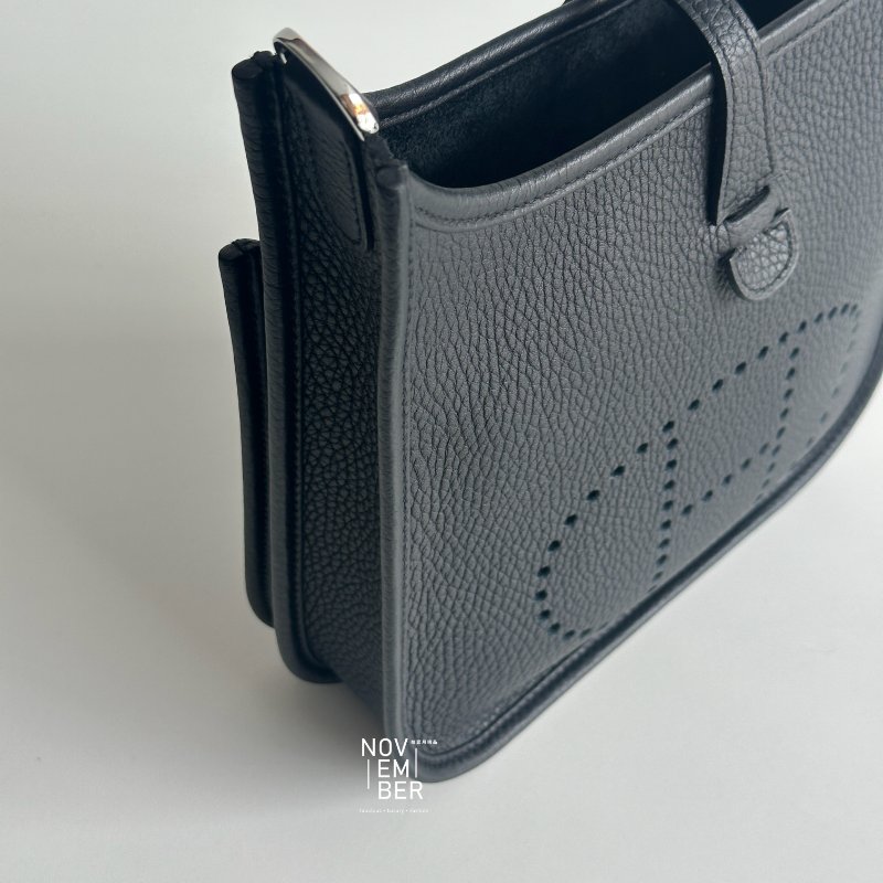 99新🆕 新尺寸✨ Hermès 愛馬仕 Evelyne 23 黑色銀釦-2