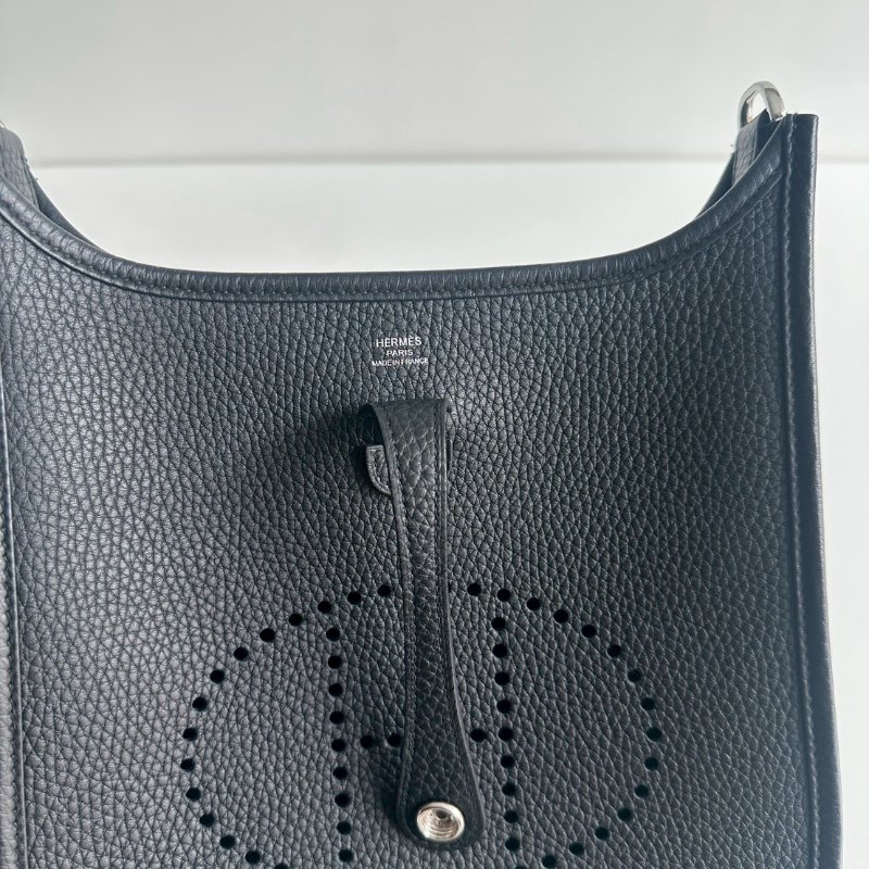 99新🆕 新尺寸✨ Hermès 愛馬仕 Evelyne 23 黑色銀釦-11