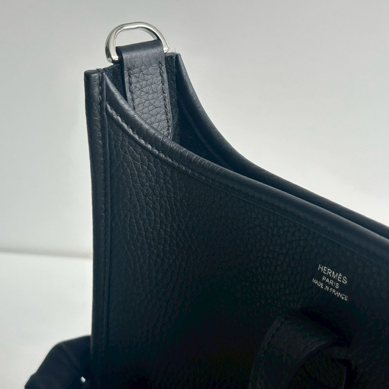 99新🆕 新尺寸✨ Hermès 愛馬仕 Evelyne 23 黑色銀釦-14