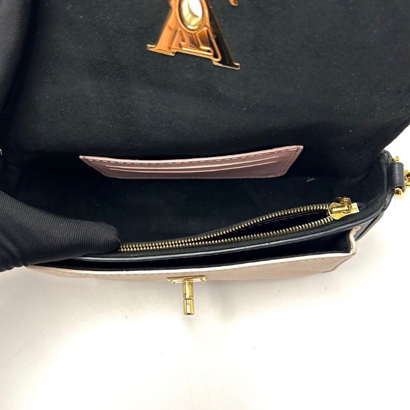 LV LOCKMETENDER 拼色肩背斜背鏈條包芯片款19*11*6 9新 配件塵袋-5