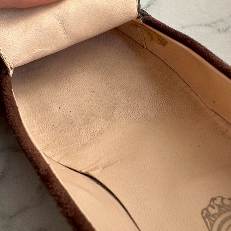 🎊個性又舒適 TODS 深咖色麂皮高跟鞋-11