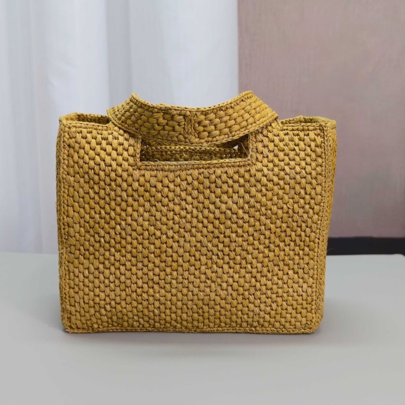 LOEWE草編手提肩背斜背托特包23*19*10 95新 配件塵袋-2