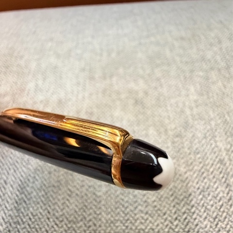 真品MONTBLANC 萬寶龍 Meisterstück 大師傑作（大班）鍍黃金經典鋼珠筆