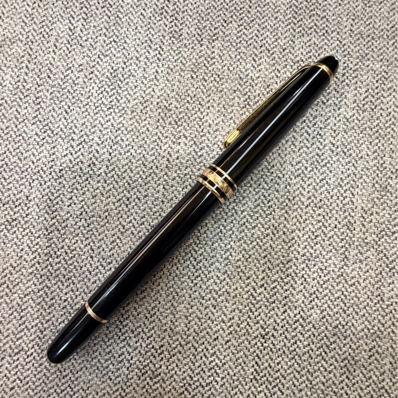 真品MONTBLANC 萬寶龍 Meisterstück 大師傑作(大班)鍍黃金經典鋼珠筆(古董級)-6