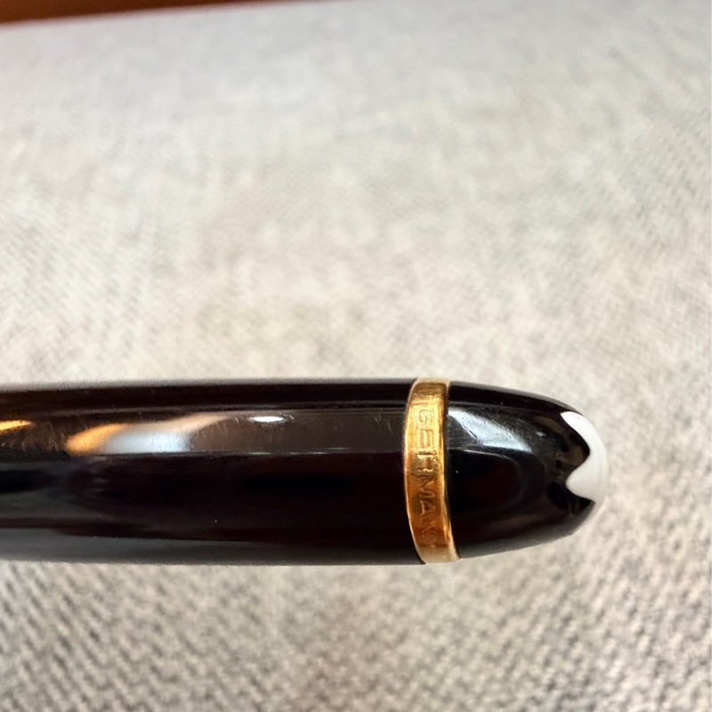 真品MONTBLANC 萬寶龍 Meisterstück 大師傑作(大班)鍍黃金經典鋼珠筆(古董級)-8