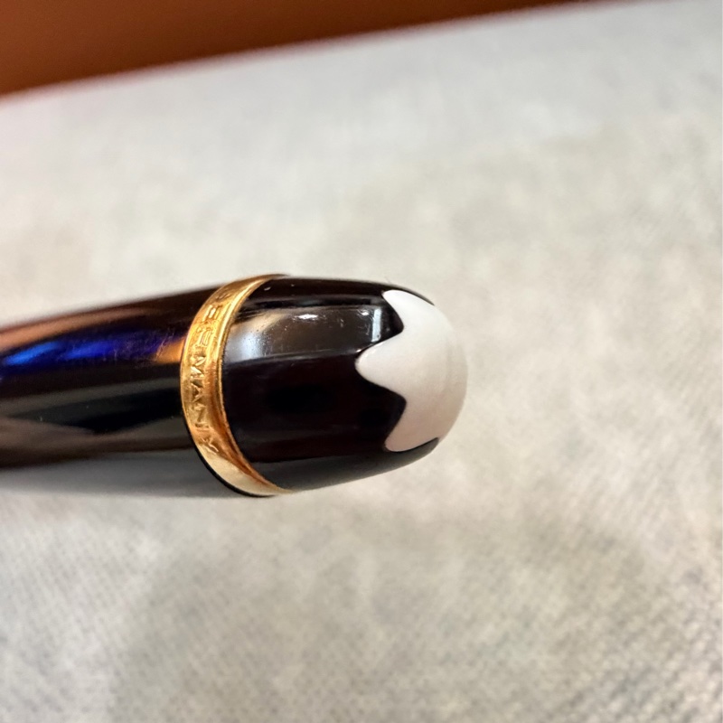 真品MONTBLANC 萬寶龍 Meisterstück 大師傑作(大班)鍍黃金經典鋼珠筆(古董級)-16