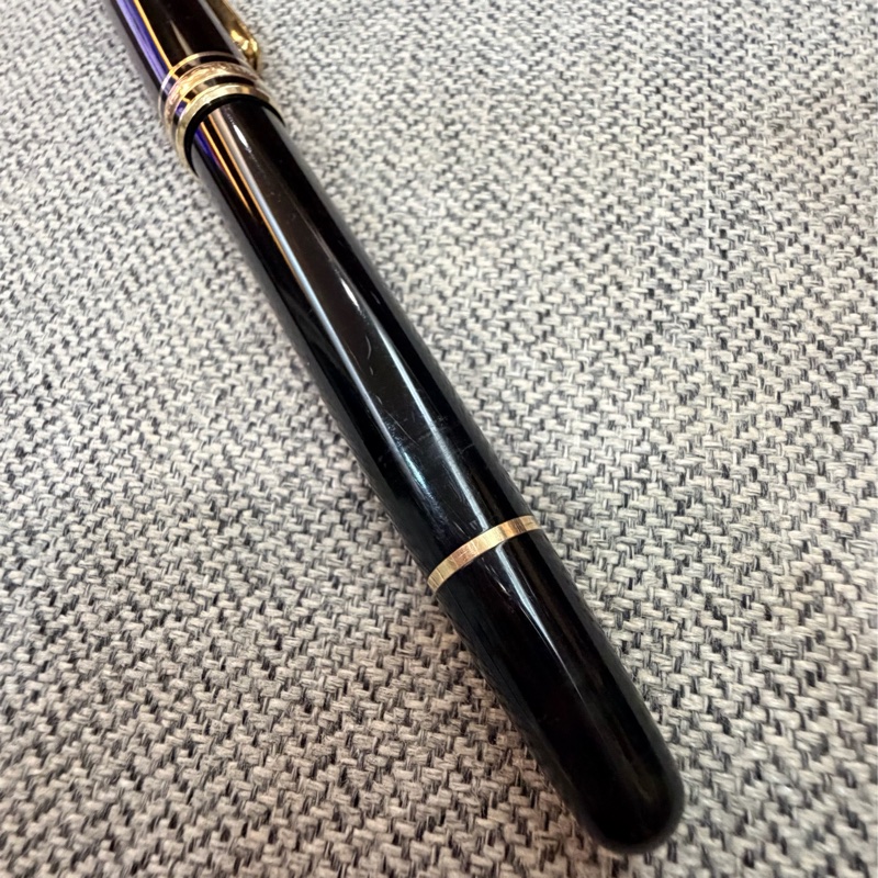 真品MONTBLANC 萬寶龍 Meisterstück 大師傑作(大班)鍍黃金經典鋼珠筆(古董級)-22