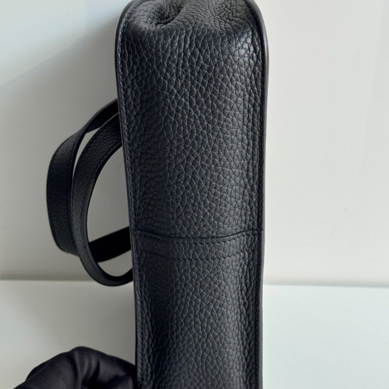 99新🆕 Hermès 愛馬仕 Halzan 25 黑色銀釦-10