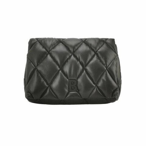 Balenciaga牛皮純色菱格絎縫B扣飾手拿包