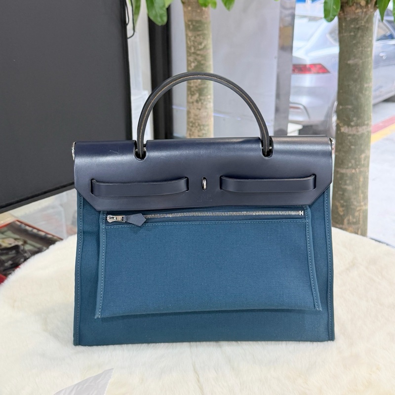 Hermes 愛馬仕 銀扣Herbag31 單肩手提斜挎包-2