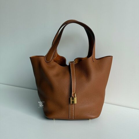 99新🆕 Hermès 愛馬仕 Picotin22 金棕金釦