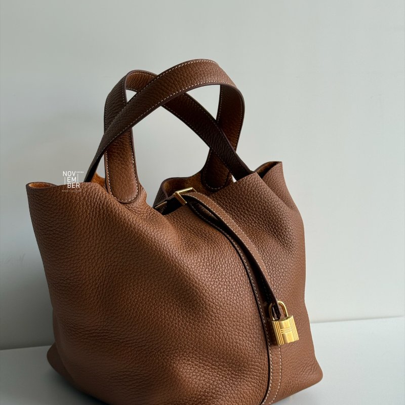 99新🆕 Hermès 愛馬仕 Picotin22 金棕金釦-1