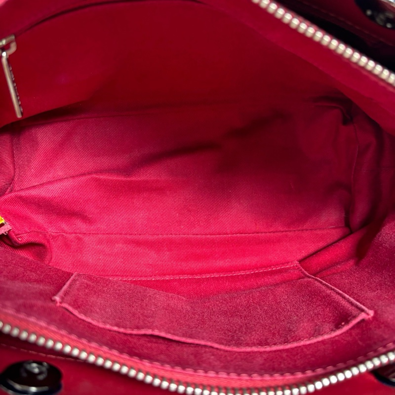 香奈兒/chanel 紅色漆皮保齡球包-6