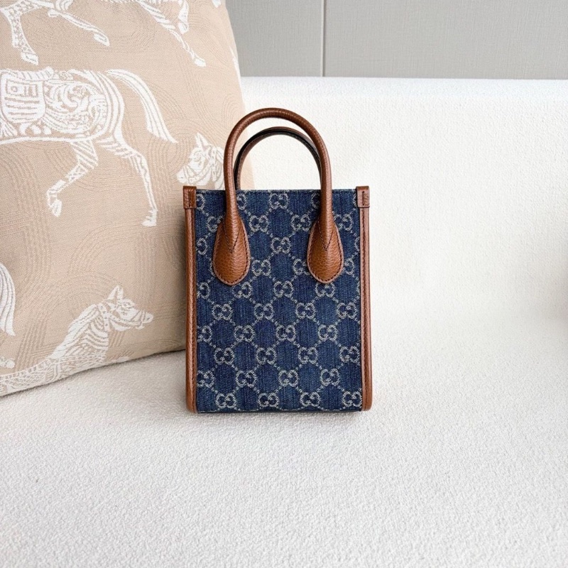 Gucci Retro丹寧琴譜包 15.5*19*6 95新 配件塵袋 可調節肩帶-3